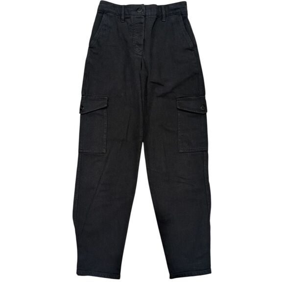 ARITZIA Wilfred Free Modern Cotton Cargo Pants High Rise Black Women’s Size 2 - Picture 2 of 7
